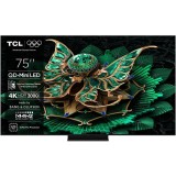 Televizor TCL MiniLed 75C7K, 189 cm, Smart Google TV, 4K Ultra HD, 100Hz, Clasa F (Model 2025), Smart TV