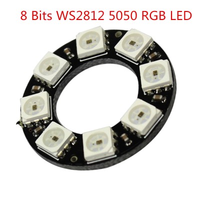 Inel cu 8 LED-uri RGB WS2812 (w.255) foto