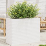 Gossi jardiniera de gradina, alb, 90x40x68,5 cm, lemn masiv de pin
