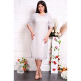 Rochie din dantela gri Anemona - 44Marimea