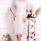 Rochie din dantela gri Anemona - 60Marimea