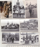 Bnk foto - Sinaia - lot 7 fotografii 6x9 cm, Alb-Negru, Romania de la 1950, Cladiri