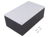 Carcasa universala TEKO ABS neagra 130x215x83mm, tip fixare pe PCB