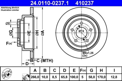 ATE 24.0110-0237.1 Disc frana foto