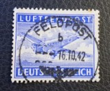 Germania WWII (1942) - Timbru Special Poșta Militară Aeriană "LUFTFELDPOST" ( Junkers 52) Ștampilă Campanie "FELDPOST b / 18.10.42" (Ștampilat) BN1