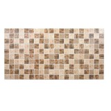 Cumpara ieftin Panou decorativ, PVC, model mozaic, nuante maro murdar, 96x48.5cm, Dms