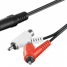 Cablu audio Jack 3.5 mm tata STEREO la 2x RCA tata-mama 1.5m Goobay