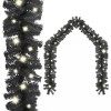 VidaXL Ghirlandă de Crăciun cu lumini LED, negru, 10 m 329190