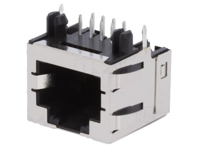 Conector RJ45 ecranat profil jos foto