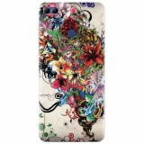 Husa silicon pentru Huawei Y9 2018, Abstract Flowers Tattoo Illustration