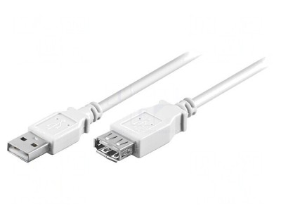 Cablu USB 2.0 A-A 0.6m Alb PVC foto