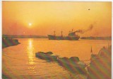 bnk cp Tulcea - Apus de soare in port - necirculata