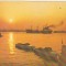 bnk cp Tulcea - Apus de soare in port - necirculata