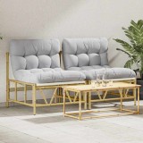 VidaXL Scaun pentru Grădină 2 pcs Gri deschis 75 x 75 x 71 cm Oțel