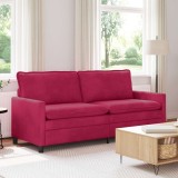 vidaXL Canapea Roșu Vin 196 x 81 x 87,5 cm Catifea 42028885