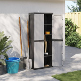 Gossi dulap depozitare de exterior, gri si negru, 65x37x165 cm, pp