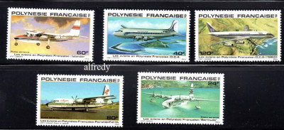 POLINEZIA FRANCEZA 1979, Aviatie, serie neuzata, MNH foto