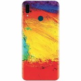 Husa silicon pentru Huawei Y9 2019, Colorful Dry Paint Strokes Texture