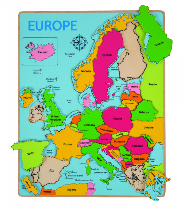 Puzzle incastru harta Europei - Copie
