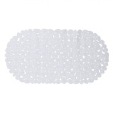 Covoraș Baie Antiderapant, Model Pietre, Dimensiuni 68x35 cm, Alb, PVC