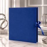 Album foto Velvet Luxury 500 poze 10x15 cm, catifea albastra si panglica satinata, design exclusiv