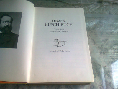 DAS DICKE BUSCH-BUCH-WILHELM BUSCH ,caricatura in limba germana foto