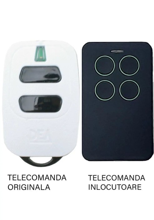 Telecomanda inlocuitoare poarta garaj 2 butoane cod saritor frecventa 433.92MHz Dea GTi2 compatibila cu originalul (810/2)
