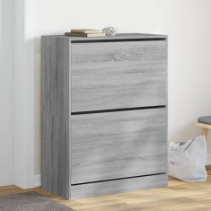 vidaXL Pantofar cu 2 sertare rabatabile, gri sonoma, 80x42x108 cm