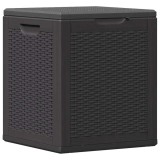 Cumpara ieftin Cutie de depozitare pentru gradina, negru, 90L, PP ratan