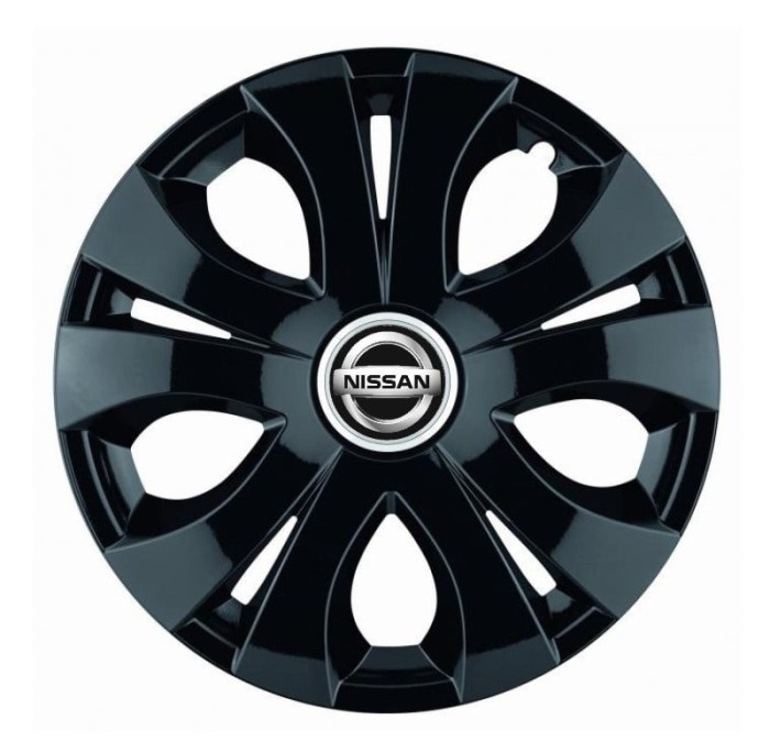 Set 4 Capace Roti Top Negru R14, Compatibil Cu Nissan