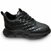 Adidasi Barbati MBrands Piele Ecologica, Model Cusut, Negru-Albastru, Marimi 40-48