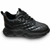 Cumpara ieftin Pantofi sport MBrands barbati cu model cusut din piele ecologica 40 negru-albastru