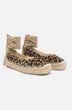 Answear Lab espadrile din piele intoarsa culoarea maro