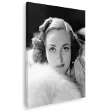 Tablou Joan Crawford, actrita, alb, negru 1505 Tablou canvas pe panza CU RAMA 60x90 cm