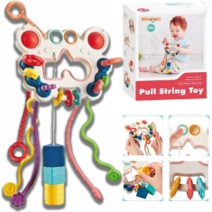 GRZECHORKA TEETHER MONTESSORI JUCĂRIE SENZORIALĂ PENTRU BEBELUȘI ȘI COPII 5 &Icirc;N 1