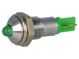 Lampă LED Verde 24-28VDC &Oslash;6.2mm IP40 Metal