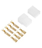 Cupla 4 contacte cu protectie papuc auto 4x tata+mama 6.3mm
