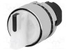 Comutator rotativ 22mm EAO Poz.i 2 albă IP65 proeminent