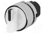 Comutator rotativ 22mm EAO Poz.i 2 albă IP65 proeminent