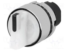 Comutator rotativ 22mm EAO Poz.i 2 albă IP65 proeminent