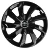 Set 4 Capace Roti 17 inchi (R17), Stig Negru Lucios, Compatibil cu Toyota, Autohelix MSA