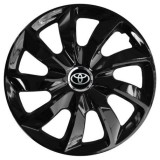 Set 4 Capace Roti 17 inch, Stig Negru Lucios, Compatibil cu Toyota