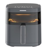 Friteuza cu aer cald HAF-B6GRY17LG, 1700 W, 5.7l, display digital, termostat reglabil 80-200 grade, Gri antracit