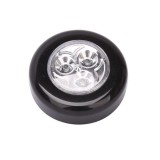 Cumpara ieftin Lampa universala autoadeziva cu 3 LED-uri, utilizare baterii de tip AAA - Negru