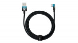 Baseus Elbow USB-USB-C 100W cablu &icirc;nclinat de 2 m (negru-albastru)