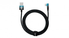 Baseus Elbow USB-USB-C 100W cablu inclinat de 2 m (negru-albastru) foto