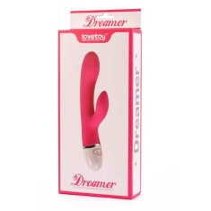 Rose - Vibrator iepuraș, roșu, 21.5 cm