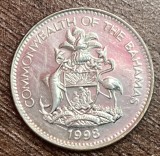 C50 CL 1 - Moneda foarte veche - Bahamas - 5 centi - 1998