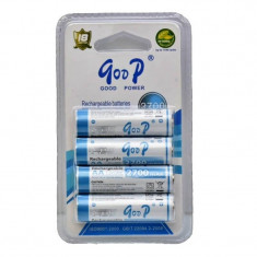 Set 4 Acumulatori AA reincarcabili, R6, 2700mAH, 1.2 V, GOOD, Ni-Mh