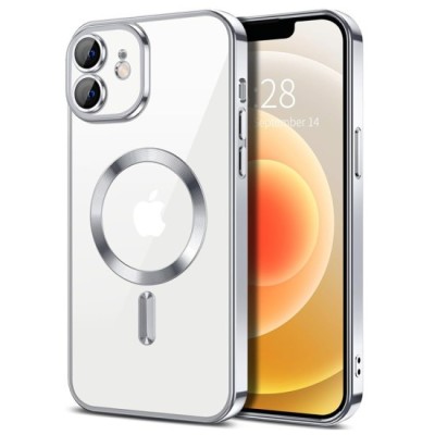 Husa pentru iPhone 12 - Techsuit Luxury Crystal MagSafe - Silver foto